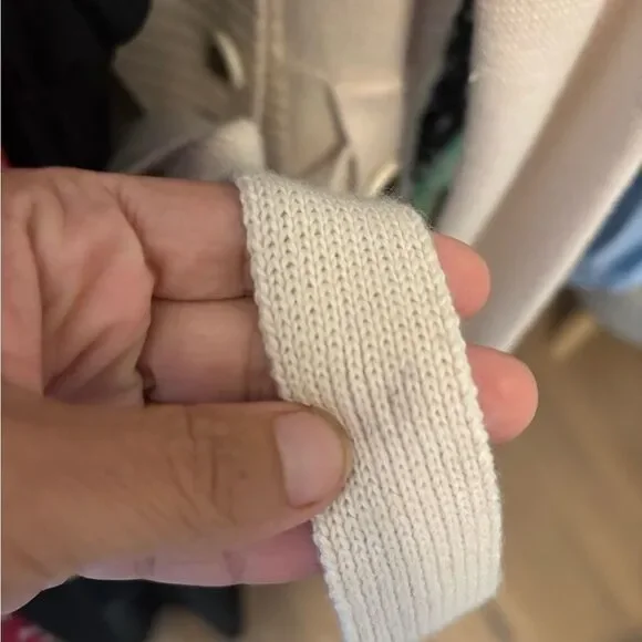 Rebecca Taylor Cream Double-Breasted front tie Cardigan Wool Blend button front - Picture 15 of 15